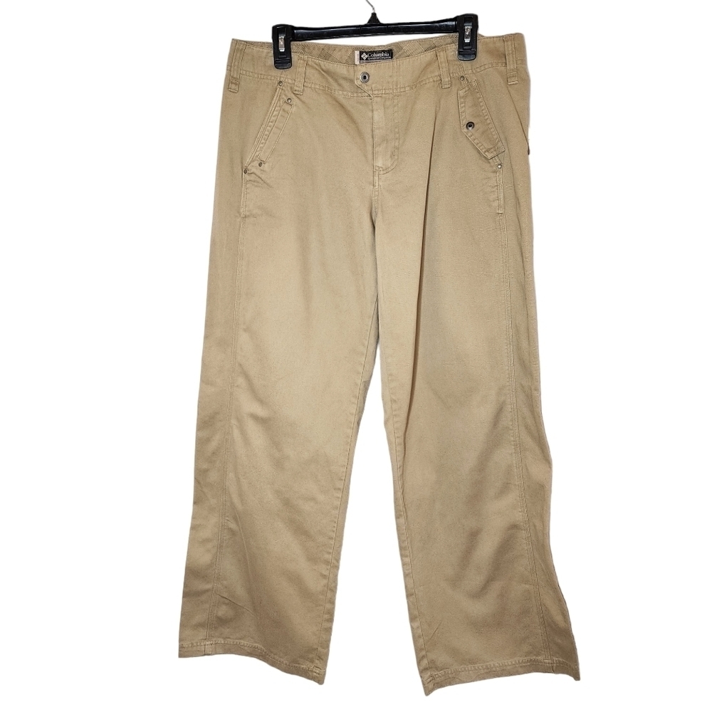 NWT‎ Columbia Khaki Wideleg Pants Women's Size 14 100% cotton